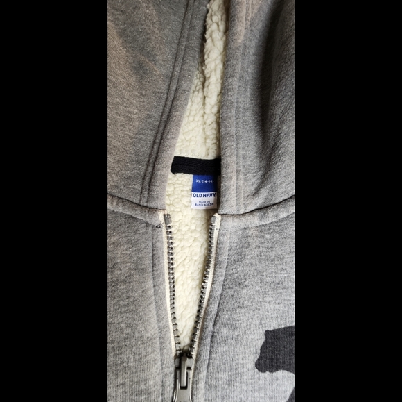 Big kids OLD NAVY fleece zip up - Picture 4 of 6